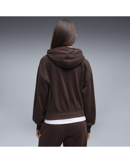 PUMA Brown Her Relaxed Fleece Hoodie