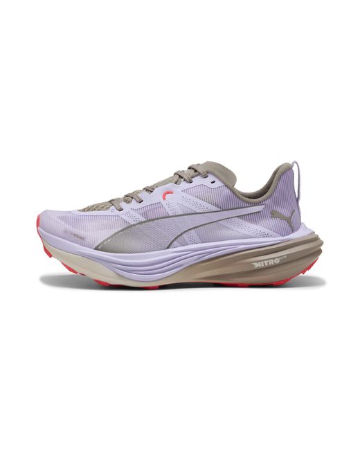 PUMA White Deviate Nitro Elite Trail Running Shoes