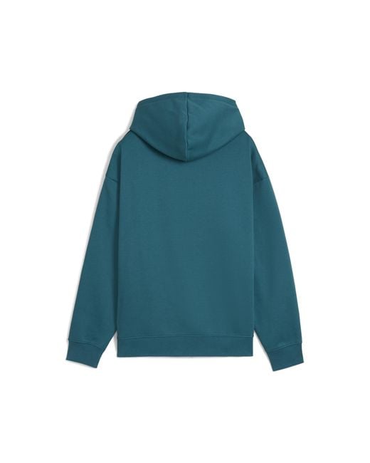 Sudadera Con Capucha Tape Fleece Mujer, Ropa, Cold Verde PUMA de color Blue