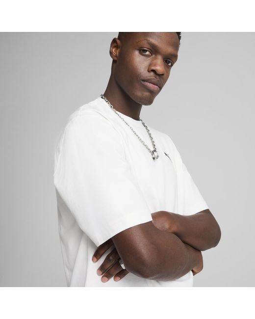 PUMA White Wardrobe Essentials Boxy T-Shirt for men