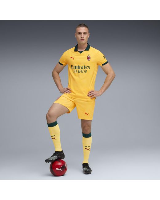 PUMA Ac Milan 25/26 Authentic Ausweichtrikot Herren, Sport, Sunny/Dark Myrtle in Yellow für Herren