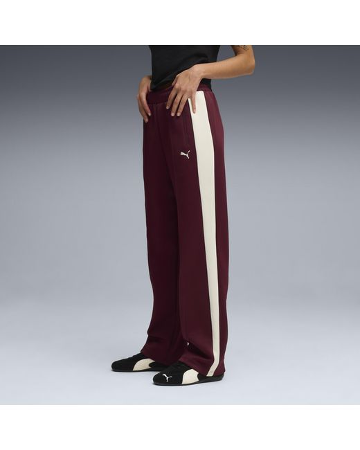 PUMA Purple T7 Always On Straight Trainingshose Damen, Ruby Shimmer