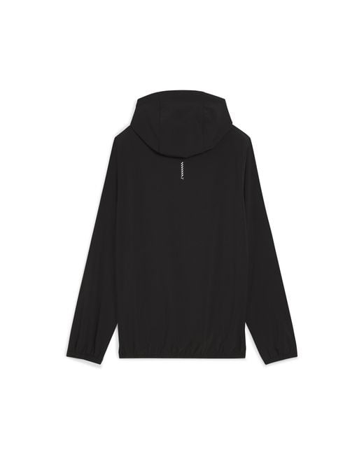 PUMA Black Run Velocity Hooded Zip-Up Running Jacket