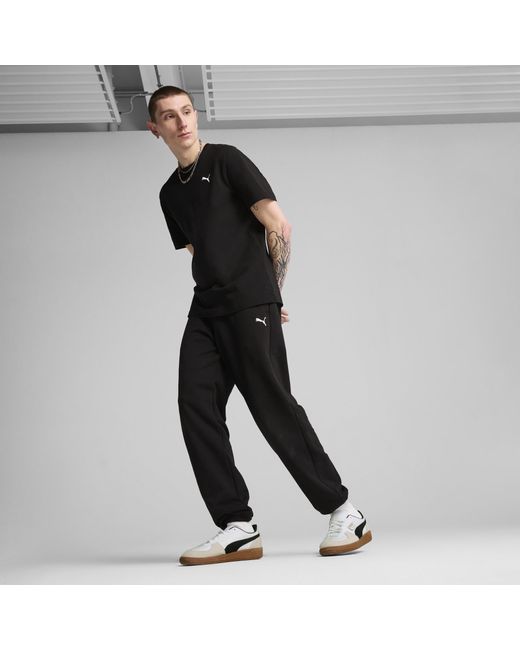 PUMA Black Wardrobe Essentials Relaxed Sweatpants for men