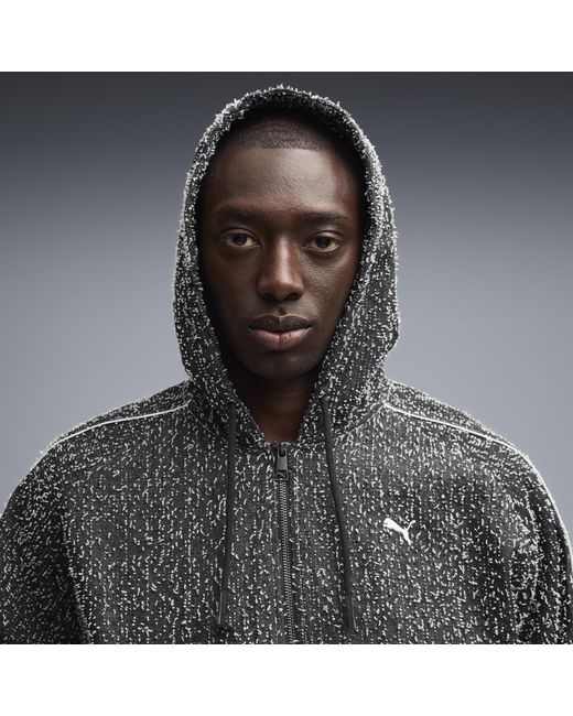 PUMA Gray T7 Hooded Track Jacket for men