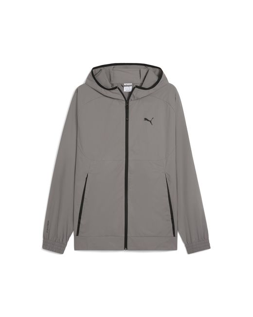 PUMA Gray Tech Relaxed Track Jacket for men
