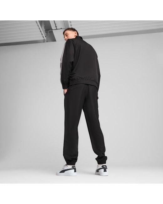 PUMA Black Woven Colourblock Tracksuit