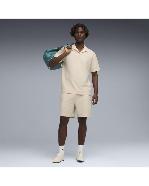 PUMA Essentials Elevated Polo Voor Maat in het Natural voor heren