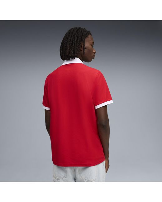 PUMA Red Scuderia Ferrari Pique Polo for men