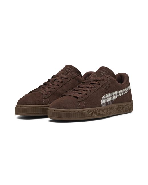 PUMA Brown Suede Patch Sneakers Schuhe