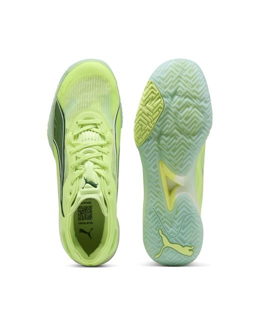 Zapatillas De Balonmano Accelerate Nitro Sqd 4 Calzado, Fizzy Light/Verde Terrain/Blanco PUMA de color Green