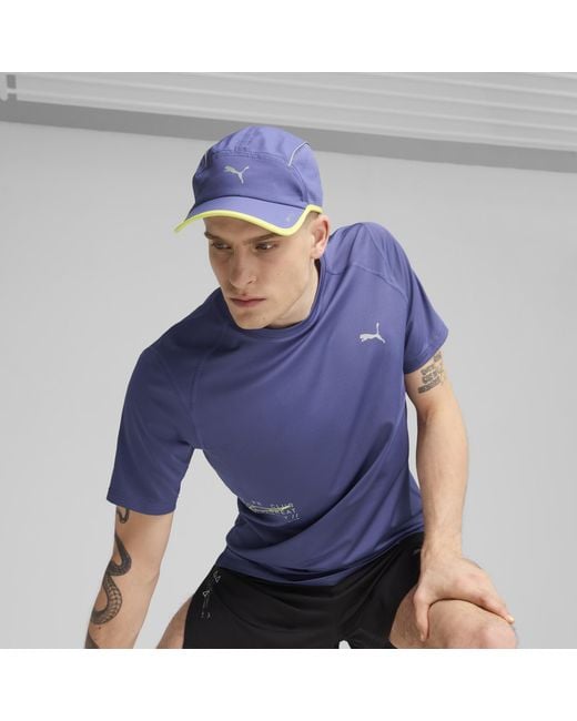 PUMA Blue Runenr 5-Panel-Cap mit kurzem Visor