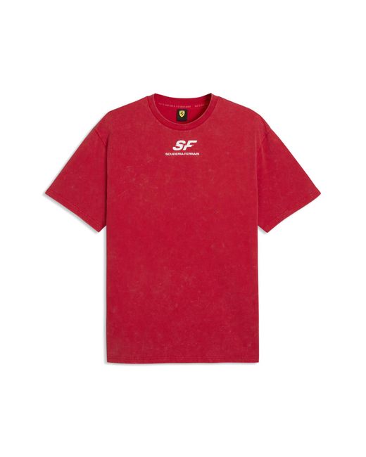 PUMA Red Scuderia Ferrari Car Graphic T-Shirt Ii for men