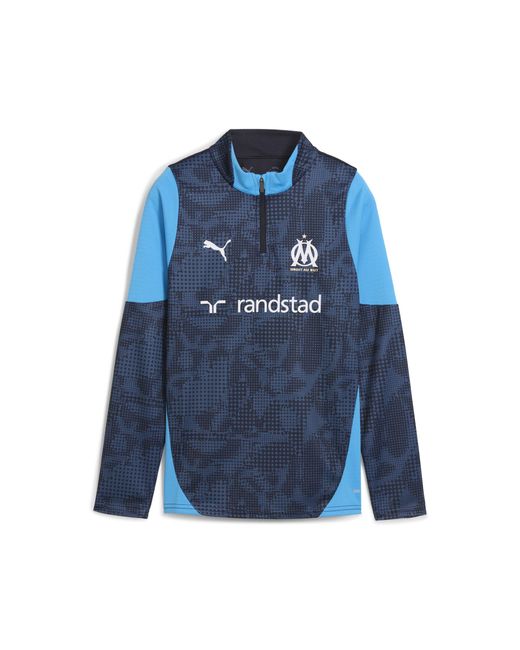 PUMA Blue Olympique De Marseille Trainingstop Teenager, Kleidung, /Azure