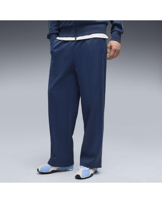 PUMA Blue T7 Relaxed T7 Track Pants for men