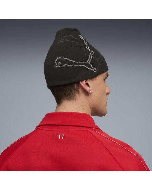 Gorro Beanie Sin Vuelta De Corona Media Con Estampado Del Ícono Cat, Accesoiros, Negro PUMA de color Black