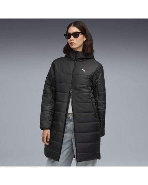 Parka Acolchada Con Capucha Essentials Para Mujer, Ropa, Negro PUMA de color Black