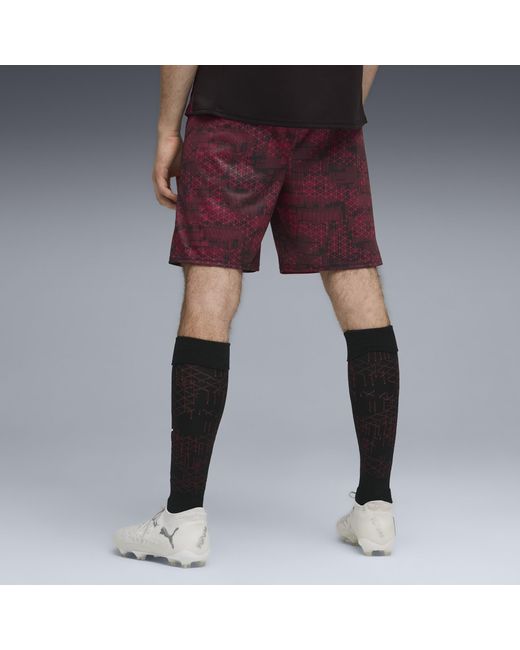 Shorts Rb Leipzig 25/26 Da Uomo, Sport, Nero/Fast Rosso di PUMA in Purple da Uomo