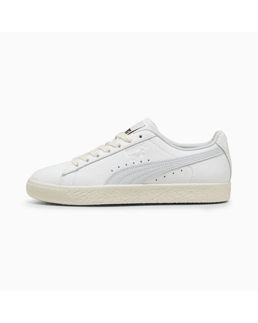 PUMA White Iconic Leather Clyde Sneakers