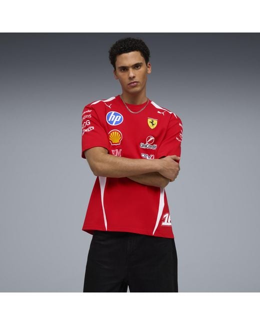 PUMA Red Scuderia Ferrari Hp Replica Drivers T-Shirt for men