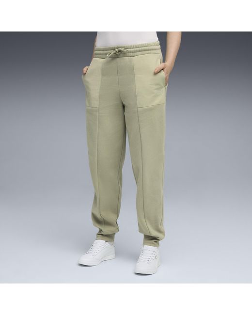 PUMA Green Her High-Waist-Jogginghose Damen, Kleidung, Lux Army