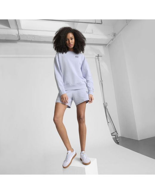 PUMA White Elevated Essentials 5" Mid-Rise Shorts