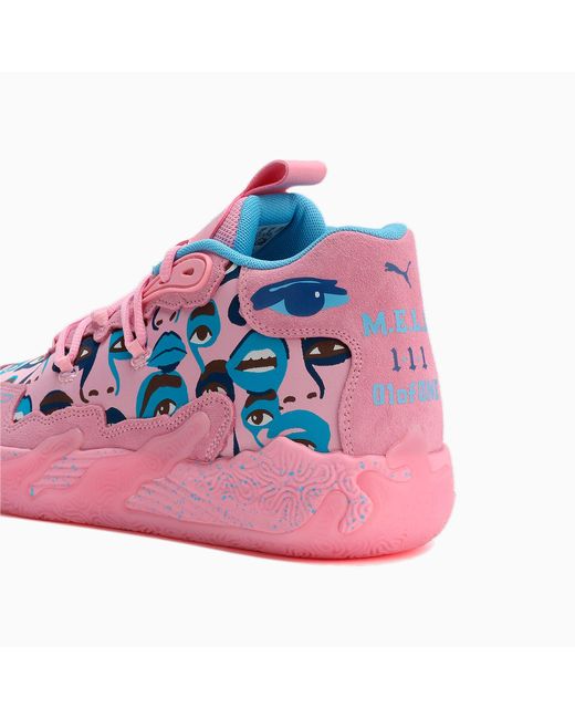 PUMA Pink Mb.03 Kid Super Basketball Shoes