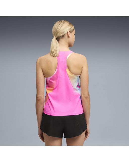 PUMA Purple Lightspeed Ultraweave Graphic Running Singlet