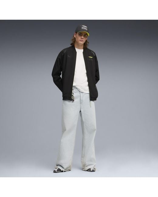 PUMA Black X Aston Martin Aramco F1Â Team Bomber Jacket for men