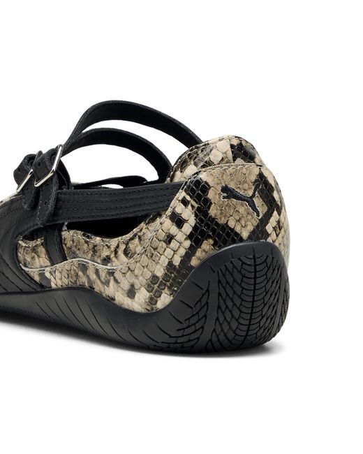 PUMA Black Speedcat Ballet Snake Print Sneakers
