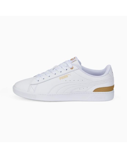 PUMA White Vikky V3 Leder-Sneakers Schuhe