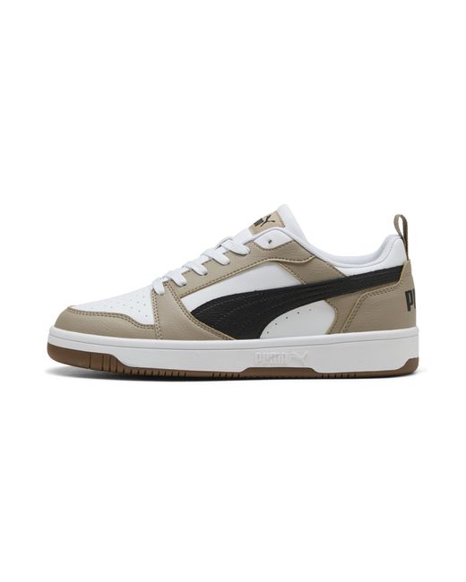 PUMA White Rebound V6 Low Sneakers, Schuhe, /Schwarz/Ice Coffee