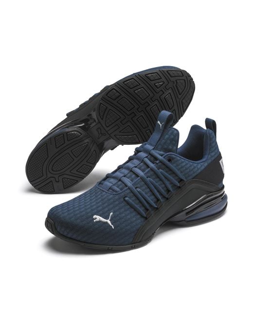 PUMA Blue Axelion Block Running Shoes for men