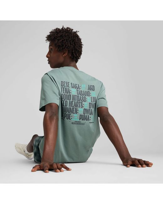 PUMA Road To Unity Values T-Shirt Met Print in het Green