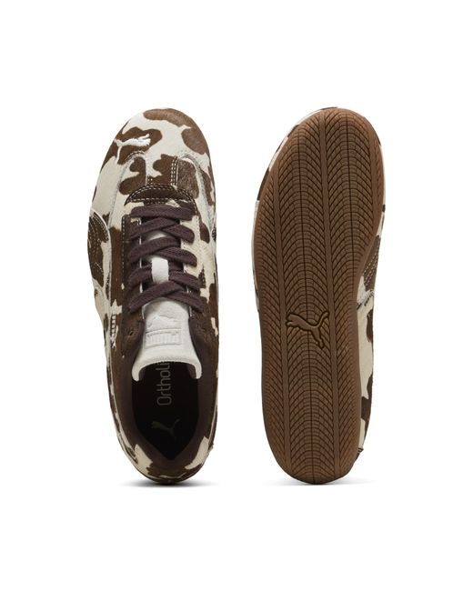 PUMA Brown Speedcat Cow Print Animal Print Sneakers
