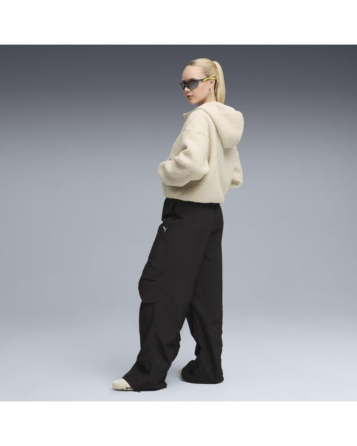 PUMA Natural Wardrobe Essentials Oversized Polarfleece Hoodie Damen, Kleidung