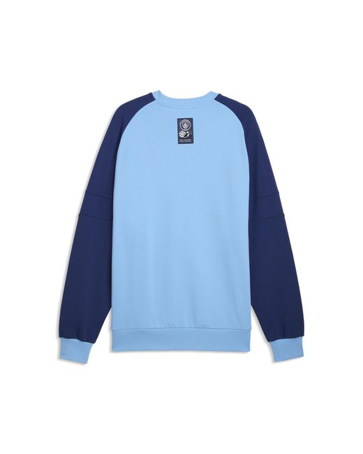 PUMA Blue Manchester City Ftblculture Relaxed Crew Sweatshirt for men