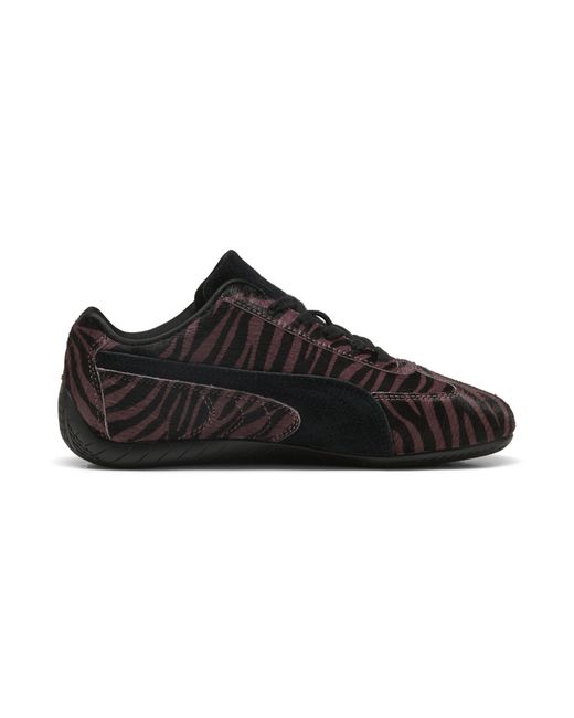 PUMA Black Speedcat Tiger-Print Sneakers