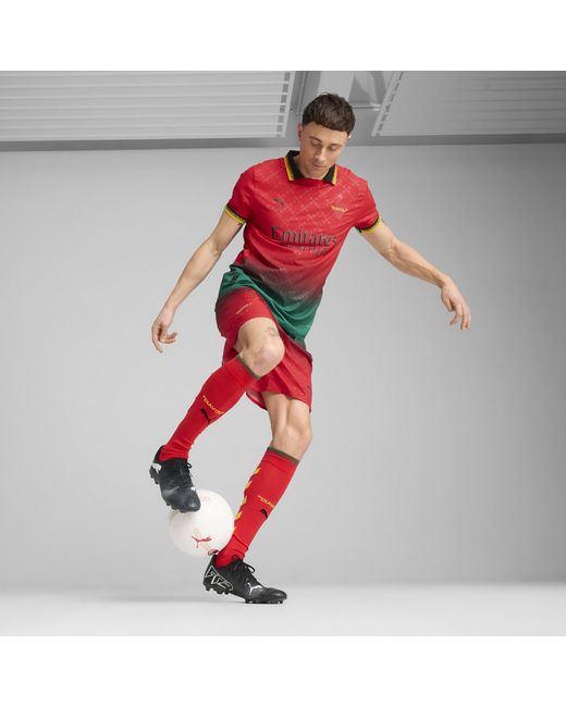 Shorts Authentic Ac Milan X Off-Bianco Da Uomo, Abbigliamento, Rosso/Nero di PUMA in Red da Uomo