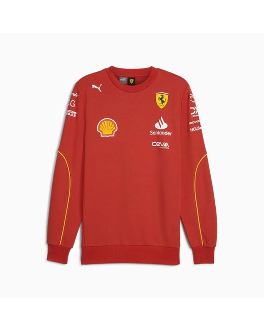 PUMA Red Scuderia Ferrari 2024 Replica Collection Team Sweatshirt for men