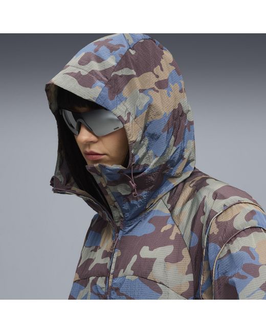 PUMA Gray Clrt All-Over Print Ripstop Jacket