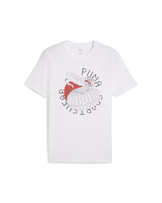 PUMA Graphics Execution T-Shirt in White für Herren