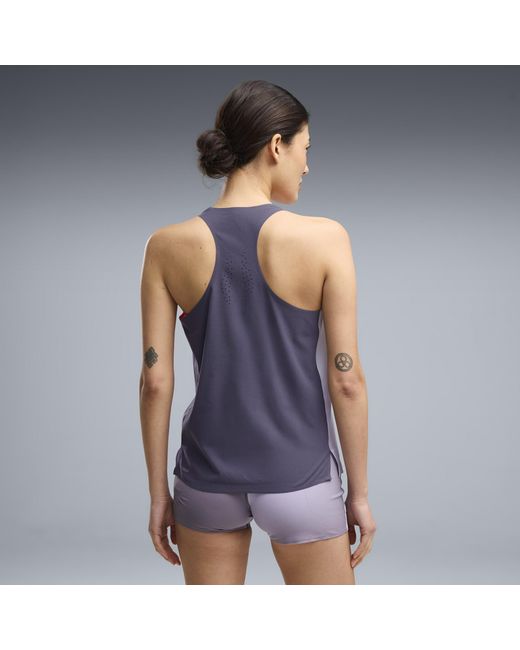 PUMA Purple Lightspeed Ultraweave Graphic Running Singlet