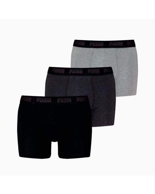 PUMA Black Boxer Briefs (3-Pack) for men