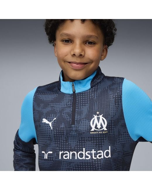 PUMA Blue Olympique De Marseille Trainingstop Teenager, Kleidung, /Azure