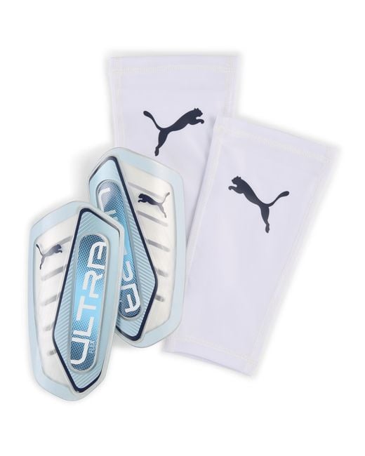 PUMA Blue Ultra Flex Football Sleeves Shinguards