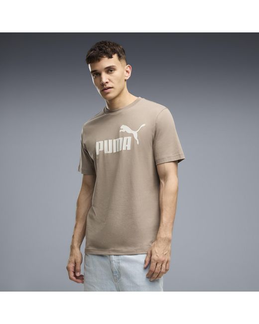 PUMA Gray Ess No. 1 Logo T-Shirt for men