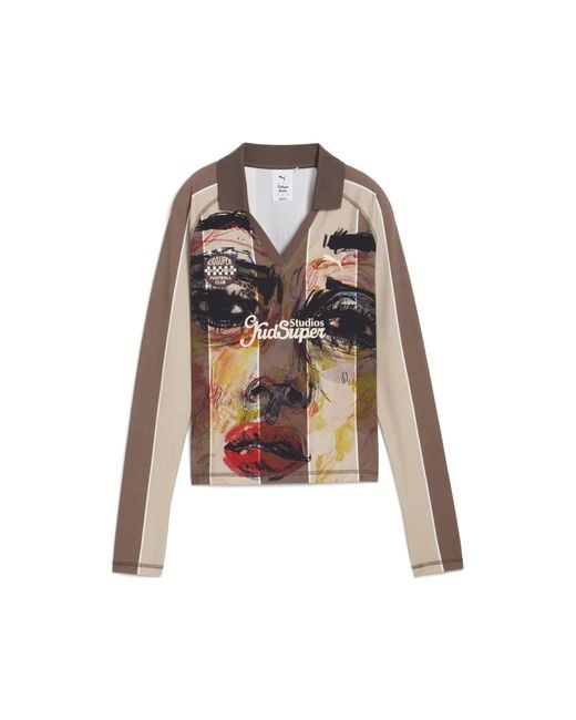 PUMA X Kidsuper Shirt Met Lange Mouwen Voor Maat in het Natural