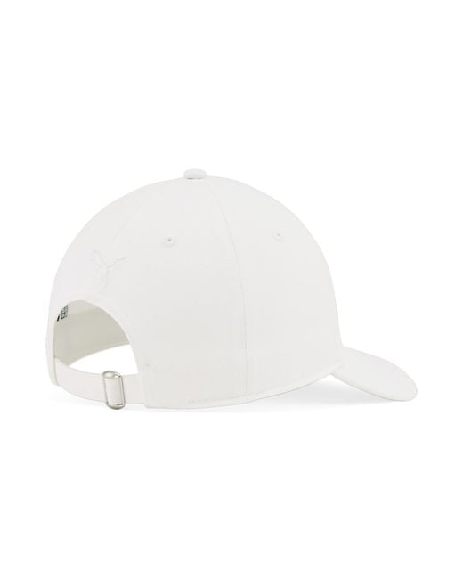 PUMA White Adjustable Cotton Baseball Cap