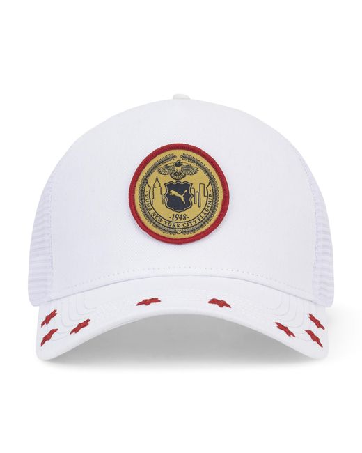 PUMA White Nyc Crest Trucker Hat